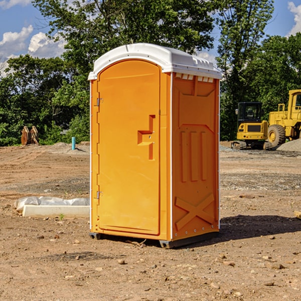 how often are the porta potties cleaned and serviced during a rental period in New Alluwe